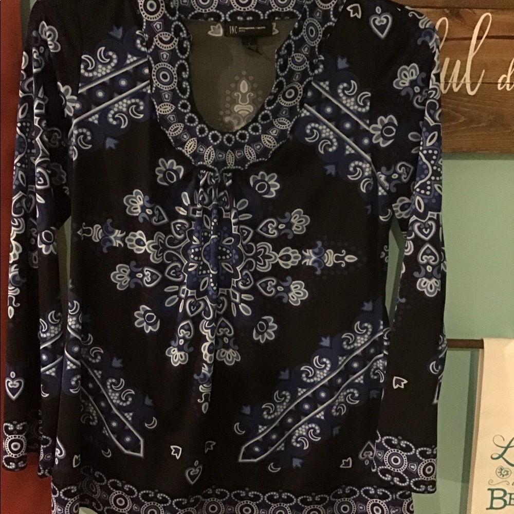 Navy Blue Print Tunic